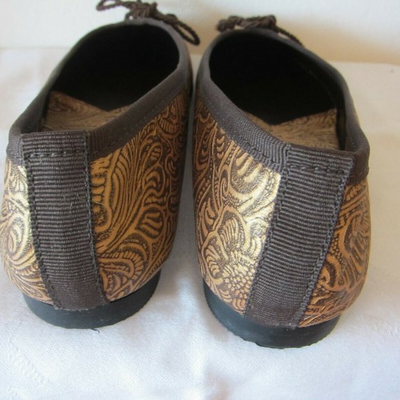 NEW JIMMY STAMPED LEATHER DAVOS GOMMA SOLES BALLET FLATS - EURO 3… - Picture 5 of 7